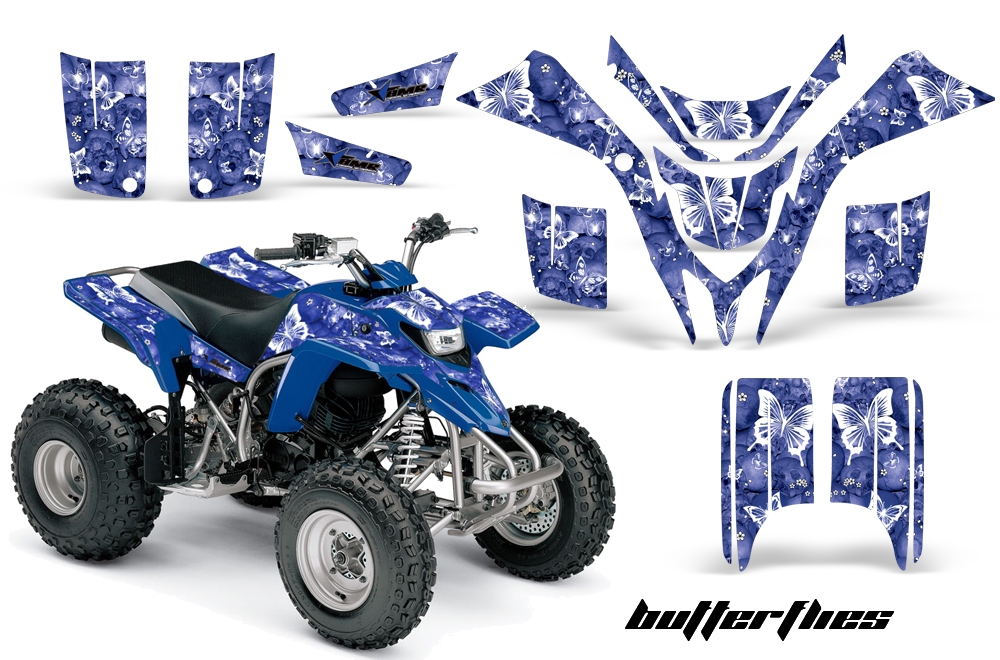 Yamaha Blaster Graphics Kit Butterflies Blue